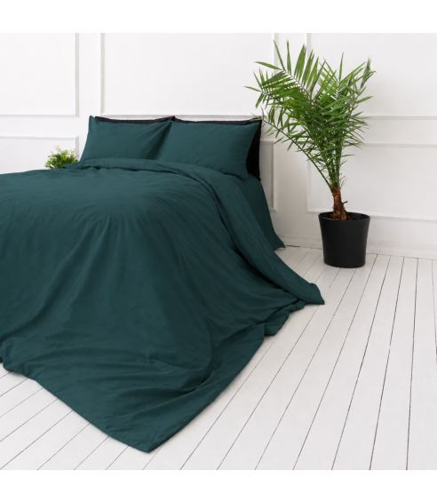 Premium satiinist voodipesu komplekt "Green Sateen“. Satiinist voodipesu