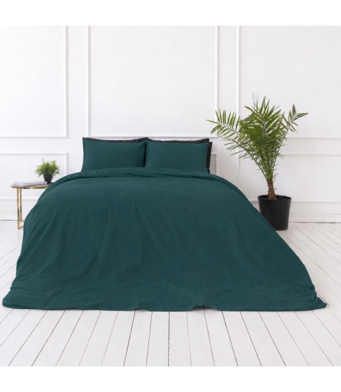 Premium satiinist voodipesu komplekt "Green Sateen“. Satiinist voodipesu