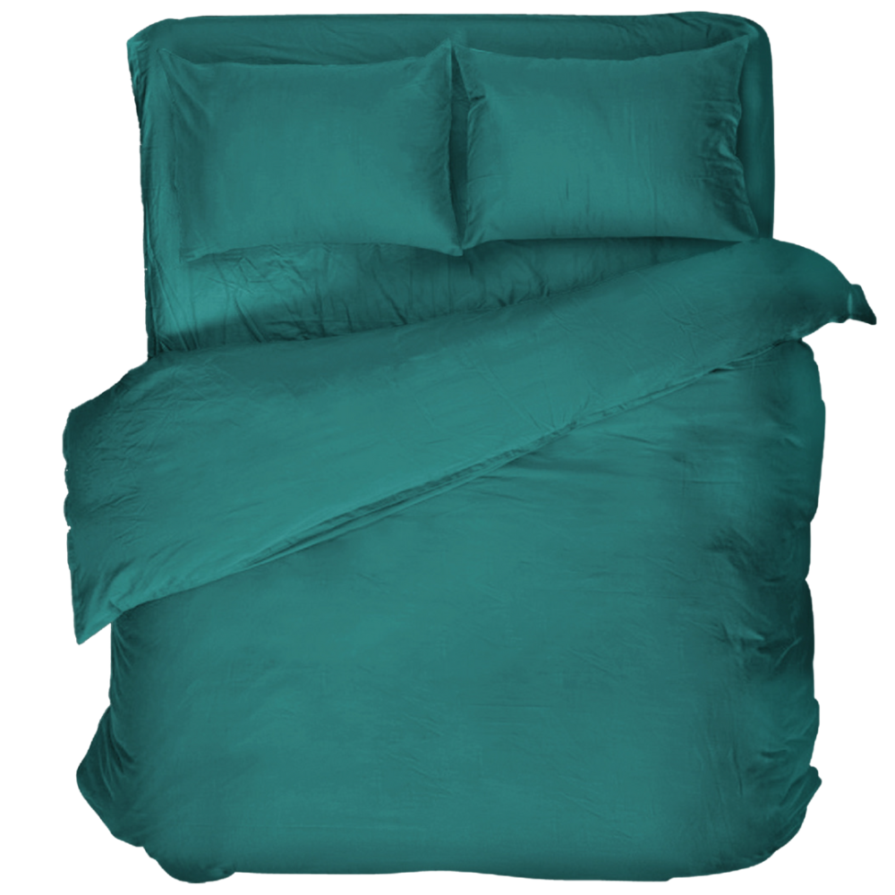 Premium satiinist voodipesu komplekt "Green Satin“. Satiinist voodipesu, 140x200 cm, 200x200 cm, 200x220 cm. Sügavalt roheline voodipesukomplekt minimalistliku disainiga, andes elegantsi ja rahu.