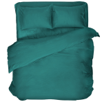 Premium satiinist voodipesu komplekt "Green Satin“. Satiinist voodipesu, 140x200 cm, 200x200 cm, 200x220 cm. Sügavalt roheline voodipesukomplekt minimalistliku disainiga, andes elegantsi ja rahu.