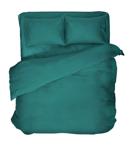 Premium satiinist voodipesu komplekt "Green Satin“. Satiinist voodipesu