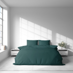 Premium satiinist voodipesu komplekt "Green Satin“. Satiinist voodipesu, 140x200 cm, 200x200 cm, 200x220 cm. Luksuslik disainerivoodipesu komplekt intensiivses tumerohelises.