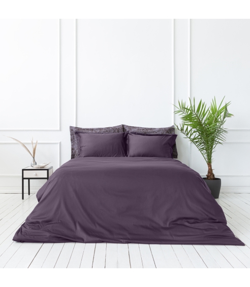 Premium satiinist voodipesu komplekt "Mauve". Satiinist voodipesu