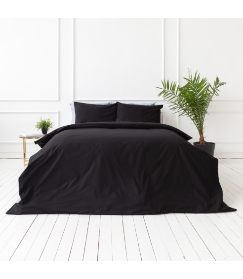 Premium satiinist voodipesu komplekt "Midnight". Satiinist voodipesu