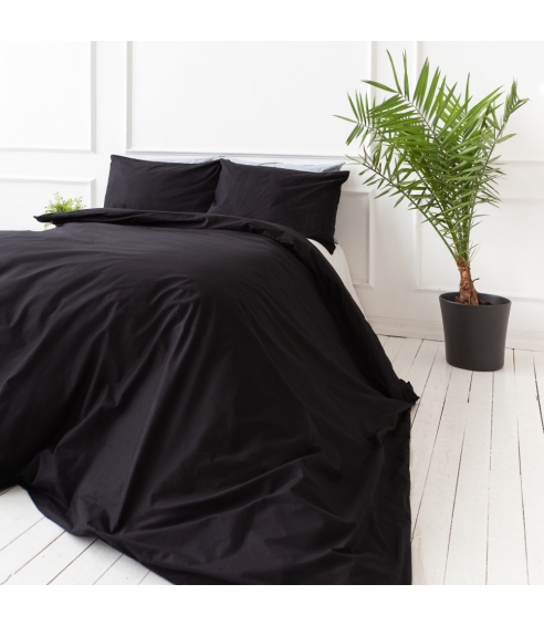 Premium satiinist voodipesu komplekt "Midnight". Satiinist voodipesu