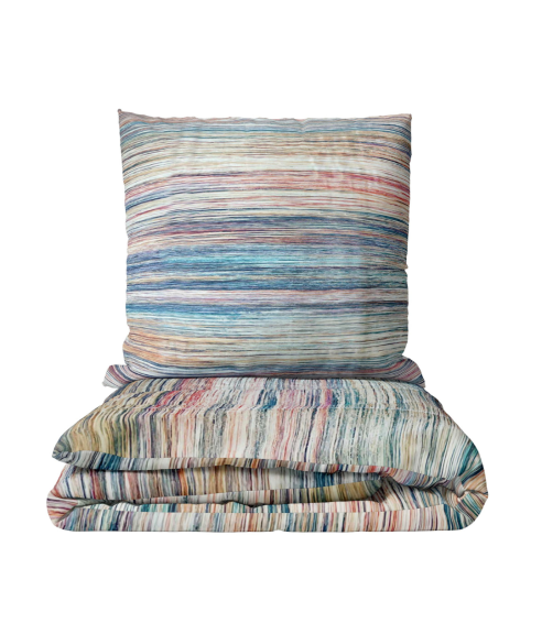 Premium satiinist voodipesu komplekt "Painting". Satiinist voodipesu