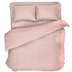 Premium satiinist voodipesu komplekt "Peachy Stripe Satin“. Satiinist voodipesu, 140x200 cm, 200x200 cm. Õrn virsiku värvi voodipesukomplekt peente vertikaalsete triipudega, luues rahuliku ja elegantse magamistoa ilme.