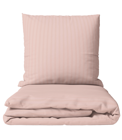 Premium satiinist voodipesu komplekt "Peachy Stripe Satin“. Satiinist voodipesu
