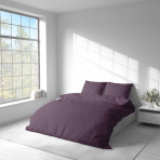 Premium satiinist voodipesu komplekt "Plum glow". Satiinist voodipesu, 140x200 cm, 200x200 cm, 200x220 cm, 220x240 cm. Tumedat lilla voodipesu komplekt, mis toob mugavust ja elegantsi teie magamistuppa