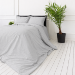 Premium satiinist voodipesu komplekt „Silvara“. Voodipesu komplektid 150x200, 140x200 cm, 150x200 cm, 160x200 cm, 180x200 cm, 200x200 cm, 200x220 cm, 220x240 cm. Elegantne hall ühetooniline voodipesu disain