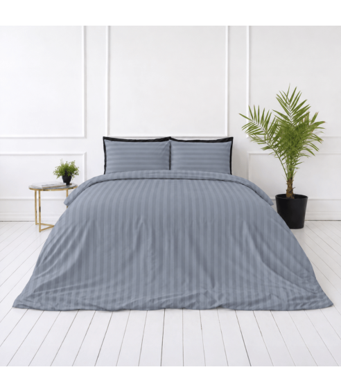 Premium satiinist voodipesu komplekt "Tradewinds Stripe Sateen". Satiinist voodipesu