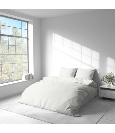 Premium satiinist voodipesu komplekt "Vanilla glow". Satiinist voodipesu