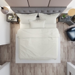 Premium satiinist voodipesu komplekt "Vanilla". Satiinist voodipesu, 140x200 cm, 200x200 cm