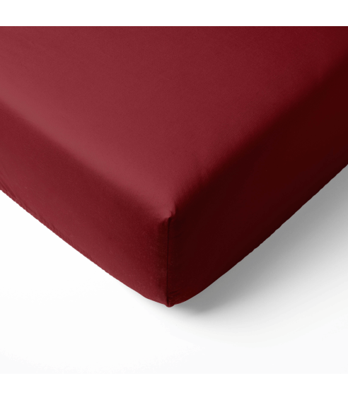 Satiinist kummiga voodilina „Sun-dried Tomato Sateen“. Kummiga voodilina 90x200