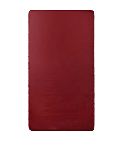 Satiinist kummiga voodilina „Sun-dried Tomato Sateen“. Kummiga voodilina 90x200