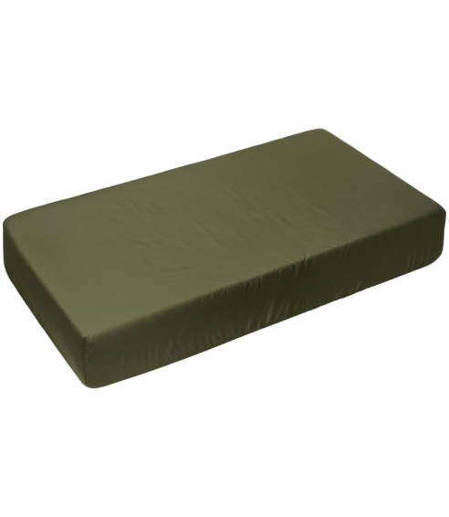 Satiinist kummiga voodilina „Moss Green Sateen“. Kummiga voodilina 90x200