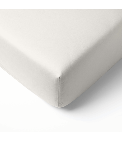 Satiinist kummiga voodilina „Snow White Sateen“. Kummiga voodilina 90x200