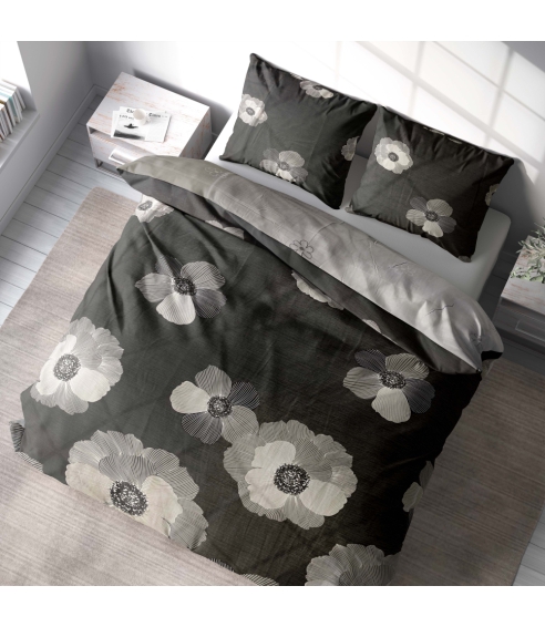 Satiinist padjapüür "Poppiescape". Padjapüürid 50x70