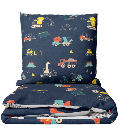 Satiinist voodipesu komplekt "Dinoscape". Satiinist voodipesu