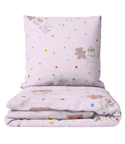 Satiinist voodipesu komplekt "Dreamy Dots". Satiinist voodipesu