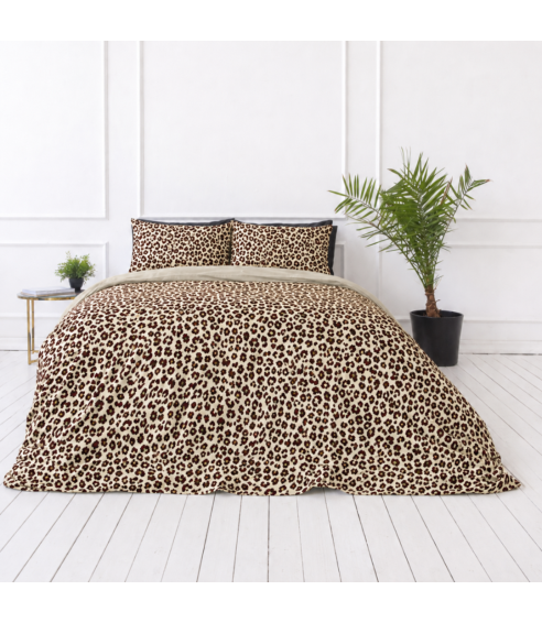 Satiinist voodipesukomplektid "Exotic Leopard". Satiinist voodipesu