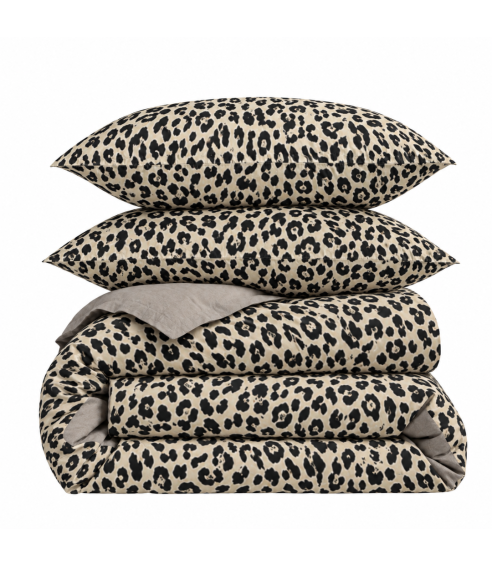 Satiinist voodipesukomplekt "Exotic Leopard". Satiinist voodipesu