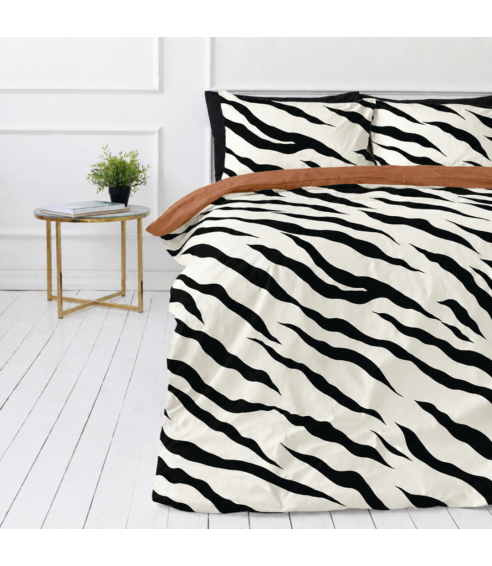 Satiinist voodipesukomplektid "Exotic Zebra". Satiinist voodipesu