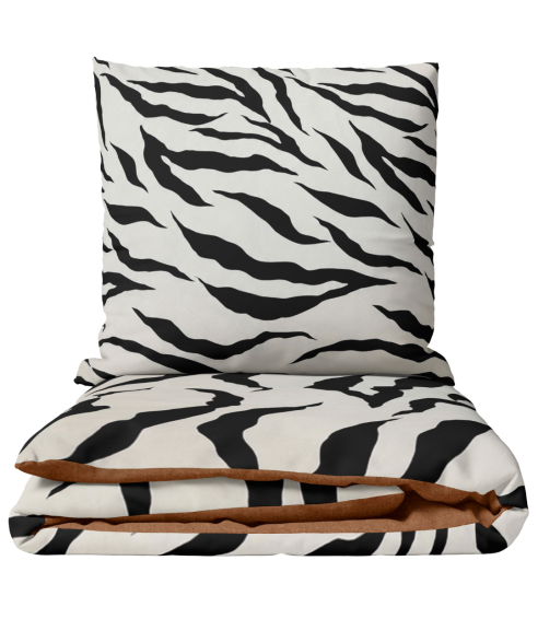 Satiinist voodipesukomplektid "Exotic Zebra". Satiinist voodipesu