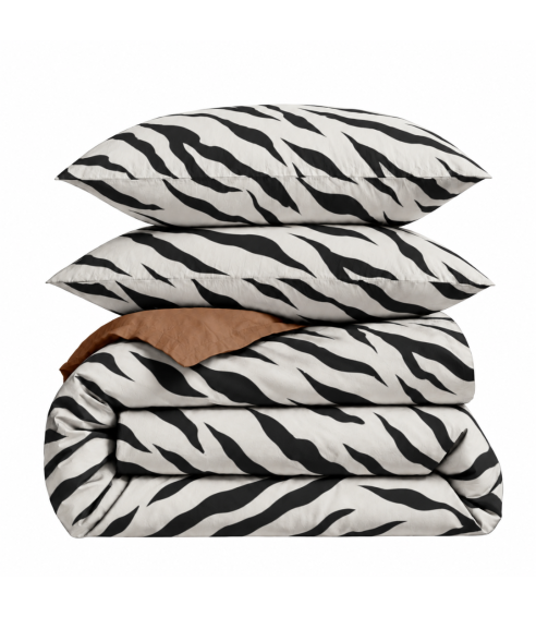 Satiinist voodipesukomplekt "Exotic Zebra". Satiinist voodipesu