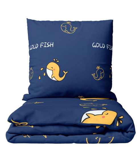 Satiinist voodipesu komplekt "Gold Fish". Satiinist voodipesu
