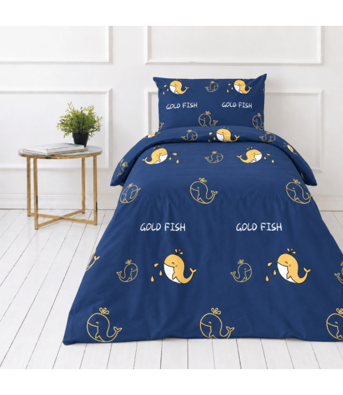 Satiinist voodipesu komplekt "Gold Fish". Satiinist voodipesu