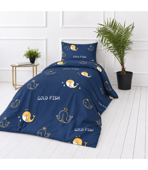 Satiinist voodipesu komplekt "Gold Fish". Satiinist voodipesu