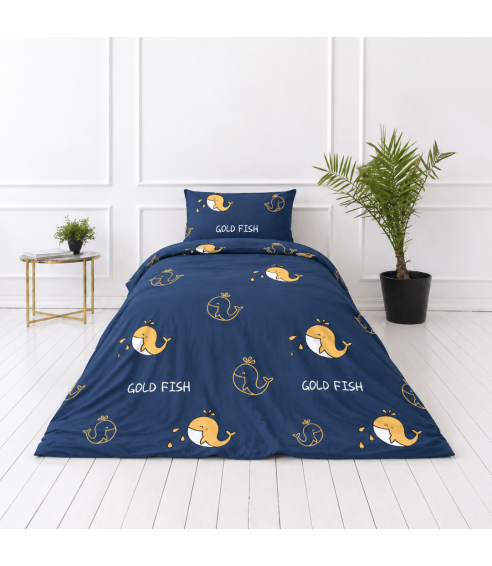 Satiinist voodipesu komplekt "Gold Fish". Satiinist voodipesu