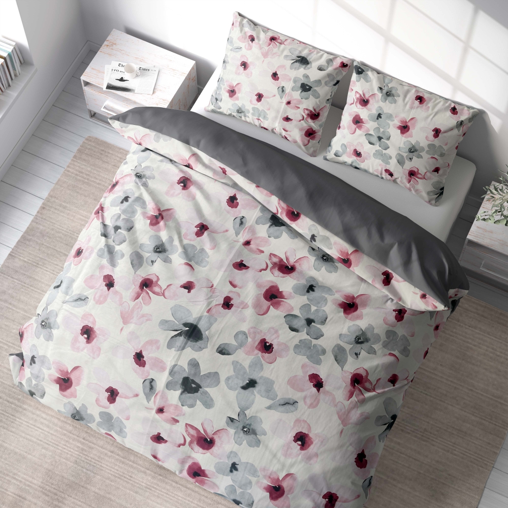 Satiinist voodipesu komplekt "Floral". Satiinist voodipesu, 140x200 cm, 160x200 cm, 200x200 cm, 200x220 cm