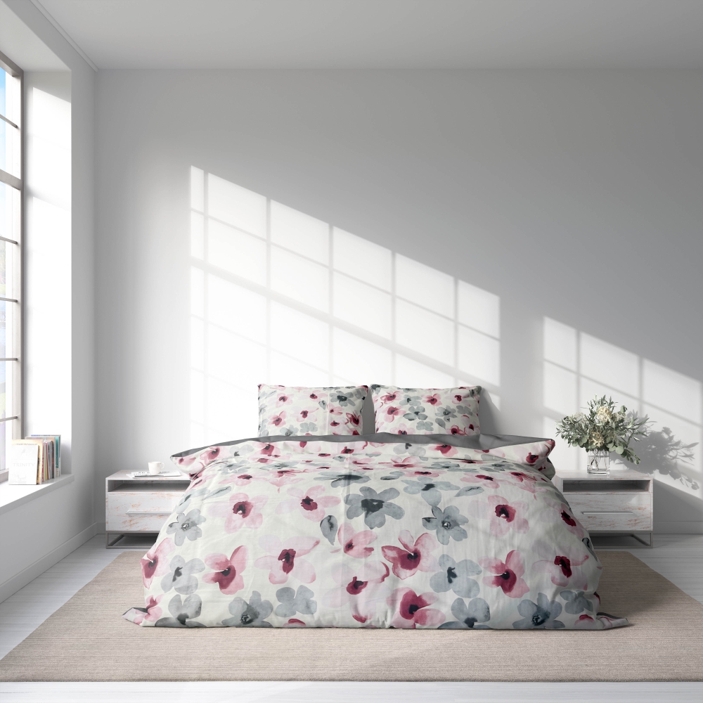 Satiinist voodipesu komplekt "Floral". Satiinist voodipesu, 140x200 cm, 160x200 cm, 200x200 cm, 200x220 cm