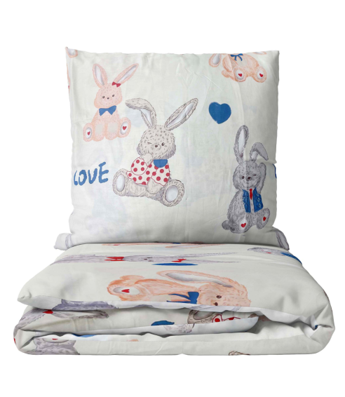 Satiinist voodipesu komplekt "Hare". Satiinist voodipesu