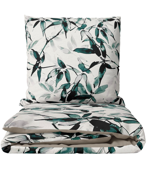 Satiinist voodipesu komplekt "Nature’s Sketch". Satiinist voodipesu