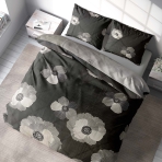 Satiinist voodipesu komplekt "Poppiescape". Satiinist voodipesu, 140x200 cm, 200x200 cm, 200x220 cm
