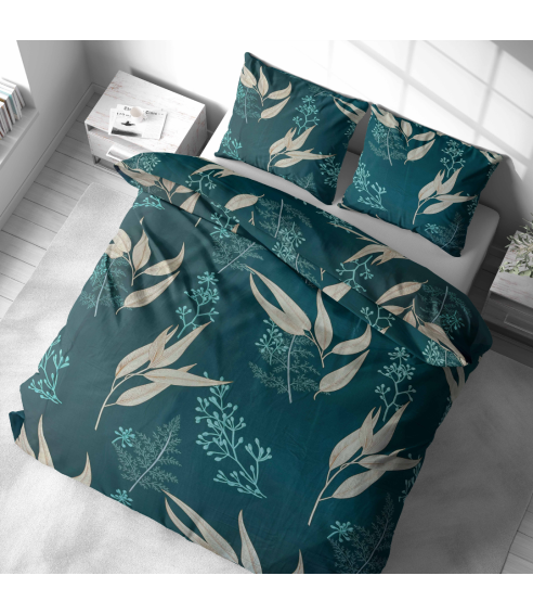Satiinist voodipesu komplekt "Premium Verdure". Satiinist voodipesu