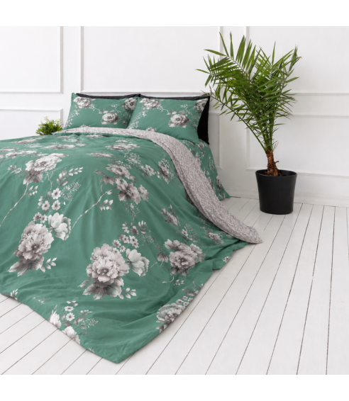 Satiinist voodipesu komplekt "Sage Whisper". Satiinist voodipesu