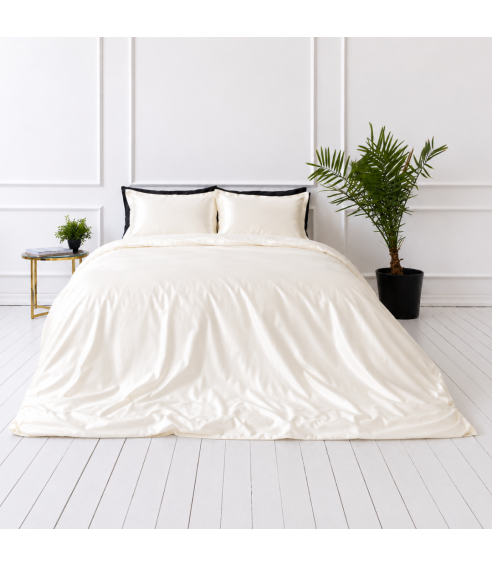 Siidist voodipesu komplekt "Pearl White Silk". Voodipesu komplektid 200x220