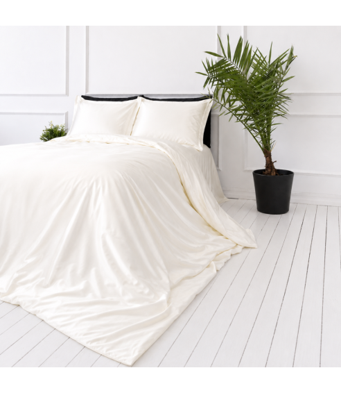Siidist voodipesu komplekt "Pearl White Silk". Voodipesu komplektid 200x220