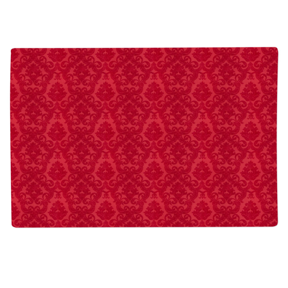 Lauamatt „Red baroque placemat“ 1 tk.. Linased laudlinad, 30x45 cm. Erksalt punane laudlina peene mustriga, luues sooja ja hubase õhkkonna.