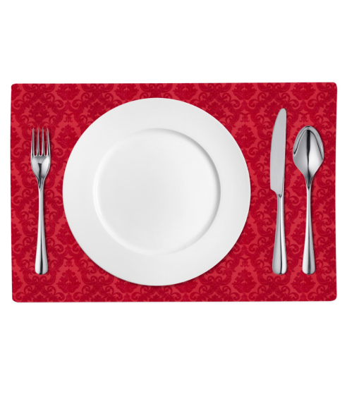 Lauamatt „Red baroque placemat“ 1 tk.. Linased laudlinad
