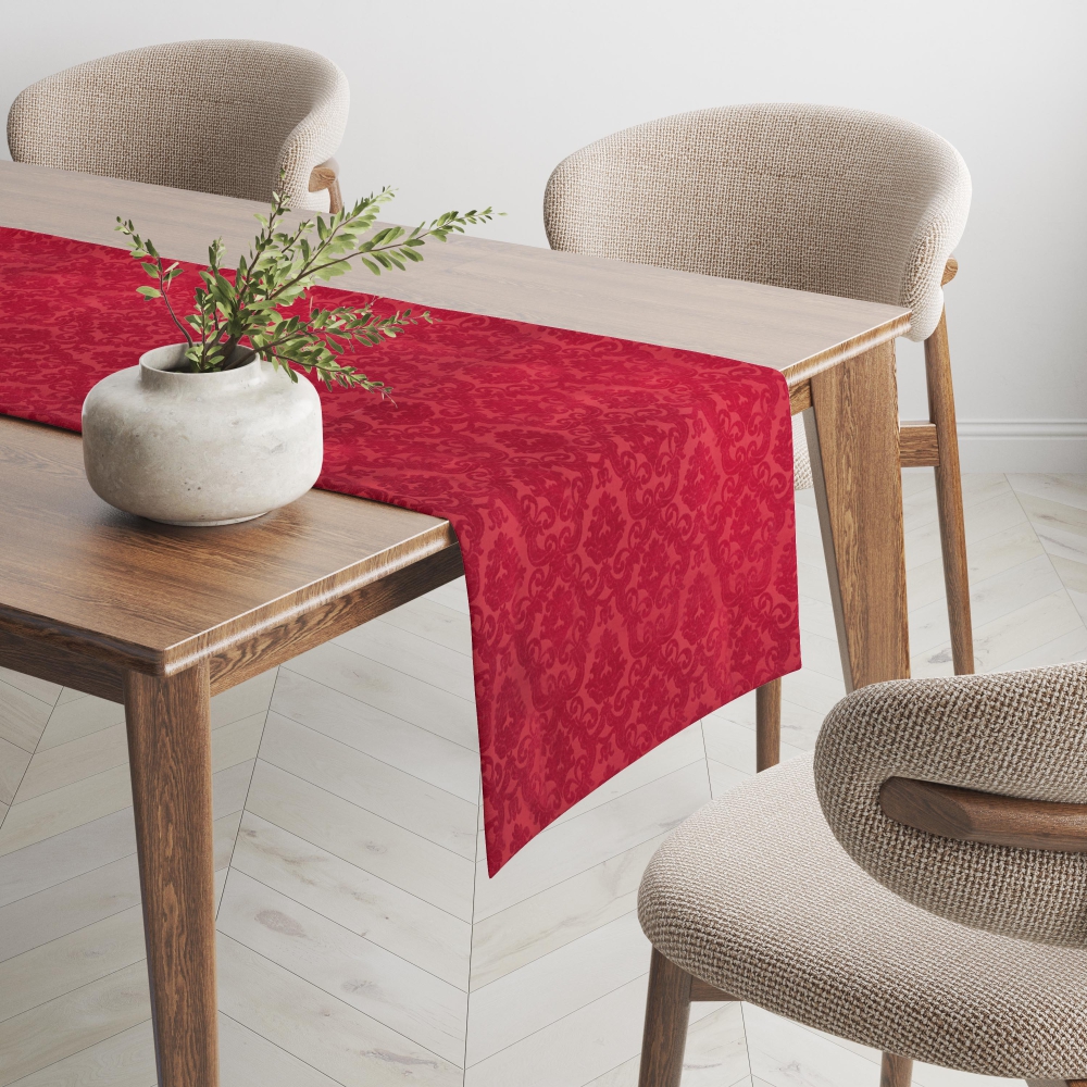 Lauajooksja „Red Baroque“. Lauajooksja, 40x140 cm, 40x200 cm
