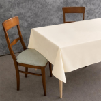Laudlina „Cream Calm Tablecloth“. Puuvillased laudlinad, 140x200 cm, 140x240cm, 140x300 cm. Hele kreemikas ühevärviline mustrita laudlina