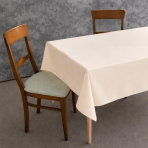 Laudlina „Peach Calm Tablecloth“. Puuvillased laudlinad, 140x200 cm, 140x240cm, 140x300 cm. Hele virsikutooni ühevärviline mustrita laudlina