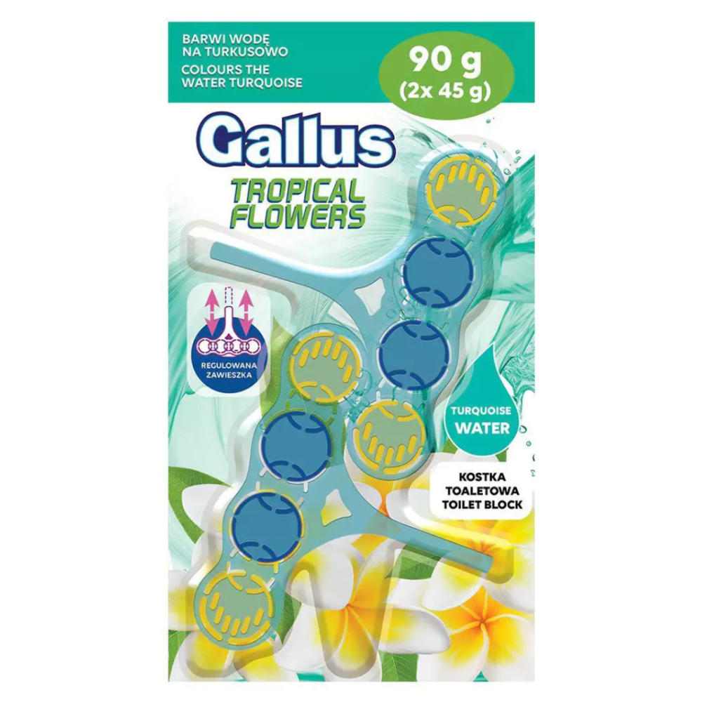 Tualeti värskendaja "Tropical Flowers Gallus". Puhastusained. Tualetiblokk troopiliste lillede lõhnaga, mis on mõeldud teie tualeti värskendamiseks ja puhastamiseks, jättes meeldiva eksootilise lõhna. Tualeti värskendaja "Tropical Flowers Gallus". Puhastusained. Tualetiblokk troopiliste lillede lõhnaga, mis on mõeldud teie tualeti värskendamiseks ja puhastamiseks, jättes meeldiva eksootilise lõhna.