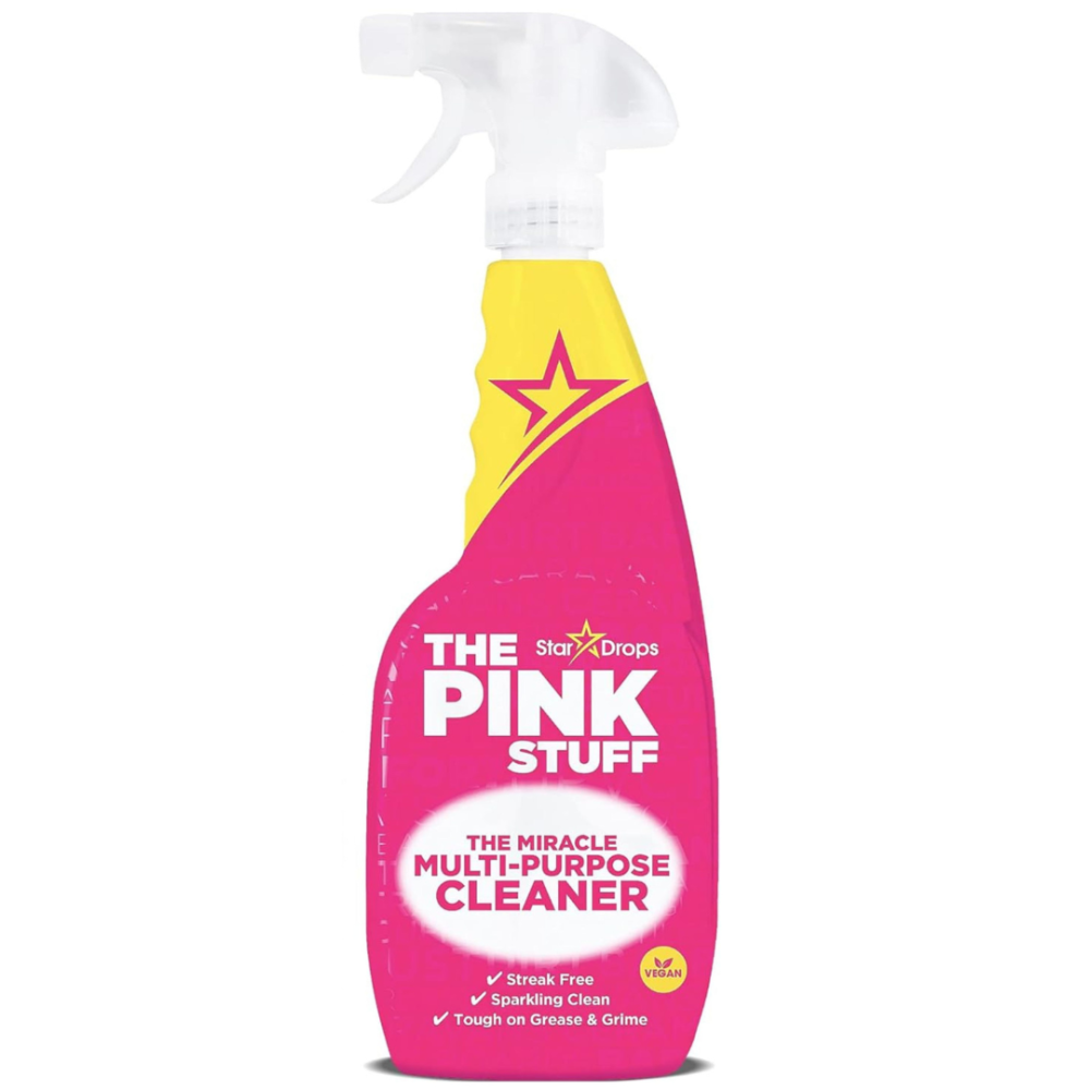Üldpuhastusvahend "Universal spray The Pink Stuff". Puhastusained. Mitmekülgne universaalne pihusti: pink stuff, tõhusaks puhastamiseks.