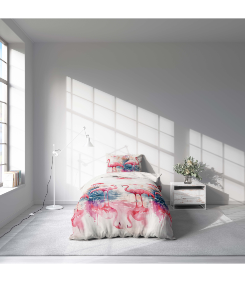 Laste voodipesu komplekt "Flamingo Paradise". Laste voodipesu
